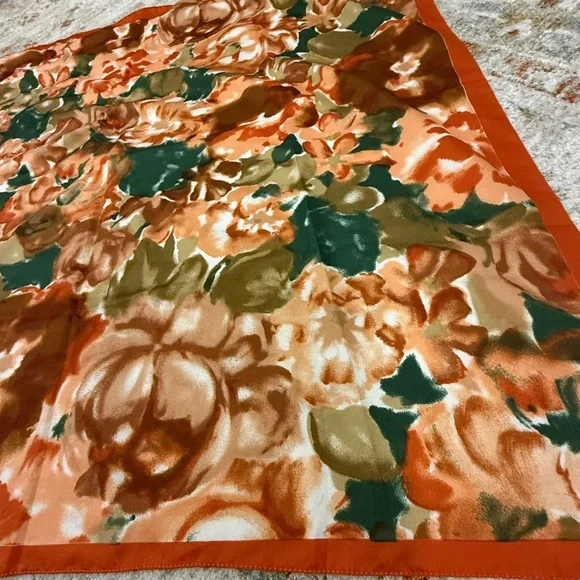 Vintage Art of the Scarf Floral Silk Scarf - Picture 3 of 12